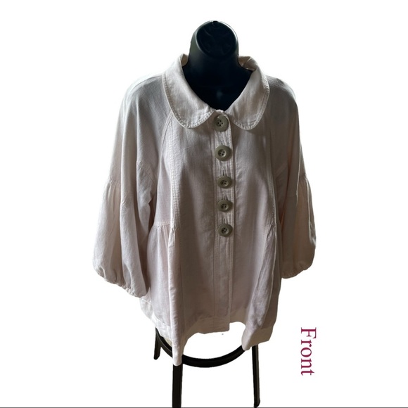Women's Cream Button-Up Jacket - Picture 1 of 9